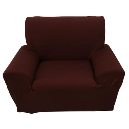 Washed Black Colour - 1 Single Seater Solid Pure Colour Stretch Slipcover Chair Loveseat Sofa Couch Protect Elastic Cover,Stretch Slipcover