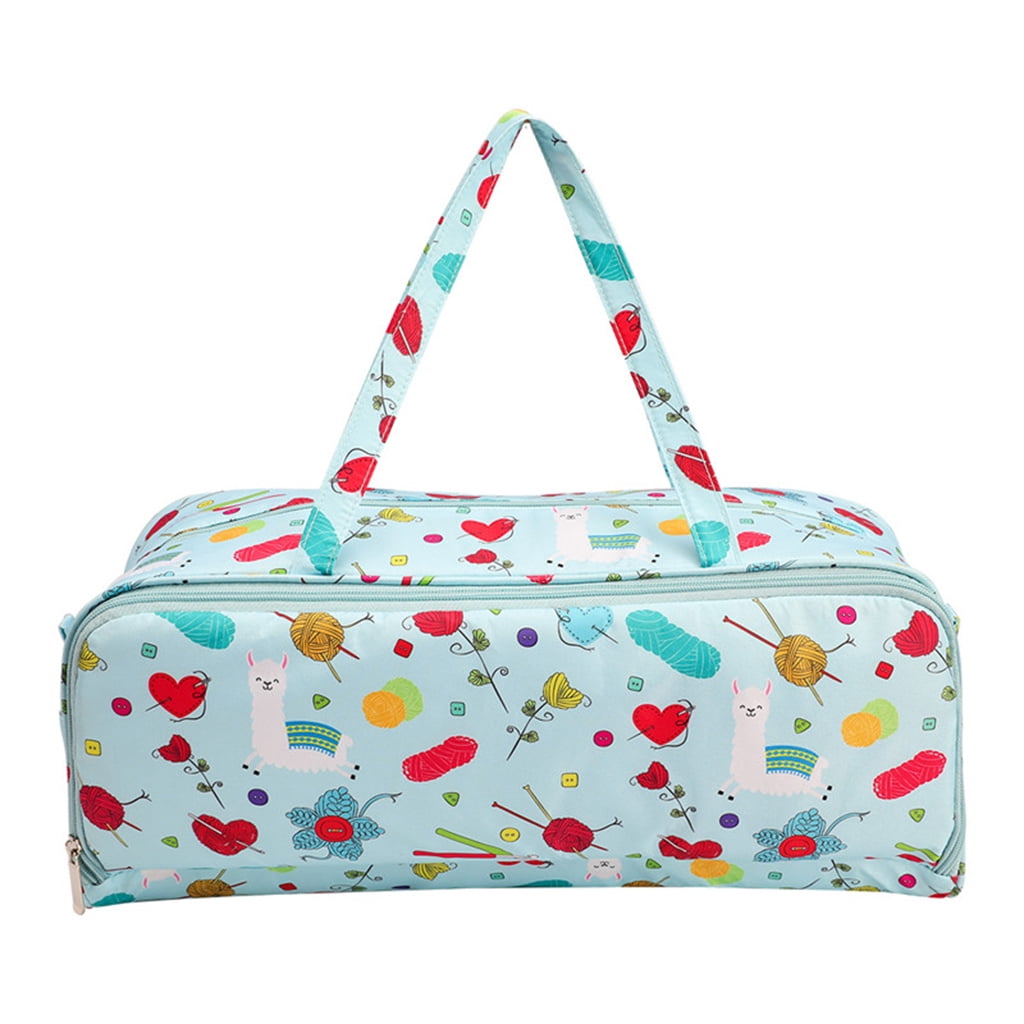 CIYISON Knitting Bag Yarn Storage Organizer Tote Bag Holder for Case Cuboid with Zipper