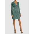 thumbnail image 1 of Équipement Robe Mini en Satin à Imprimé Léopard Col en V Vert Taille 4 $425, 1 of 1