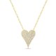 thumbnail image 1 of 925 Sterling Silver Heart Pendant Necklace Personality Fashion Clavicle Delicate Atmospheric Heart Necklace (Gold), 1 of 4