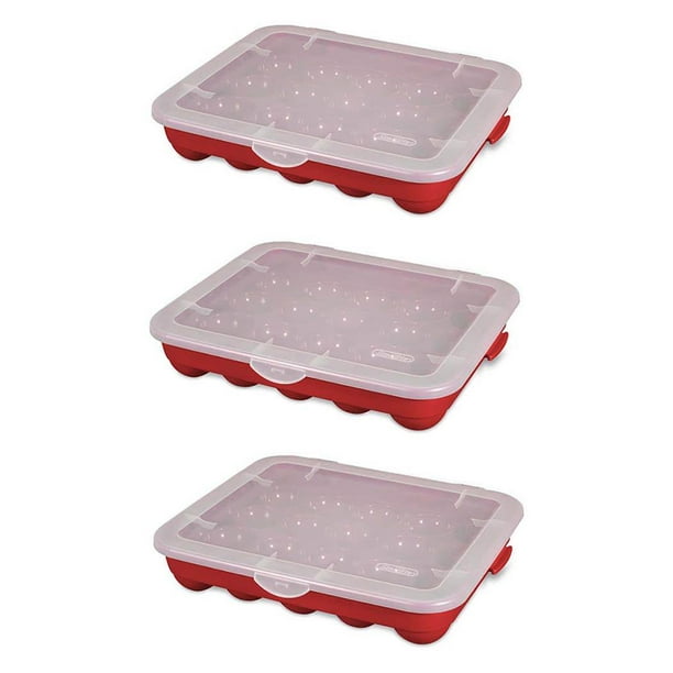 Sterilite 20 Compartment Christmas Holiday Ornament Box Storage Case (3