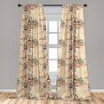 thumbnail image 5 of Ambesonne Pale Pink Curtains, French Lettering, Pair of 28"x84", Blue Black and Pale Pink, 5 of 5