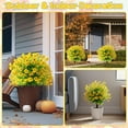 thumbnail image 6 of 2 Packs 24 Inch Fall Artificial Mums Topiary Ball Trees Faux Fall Flowers Artificial Faux Bushes Shrubs for Outdoor Planter  Resistant Fake Greenery for Porch Garden Autumn Decor(Yellow), 6 of 6