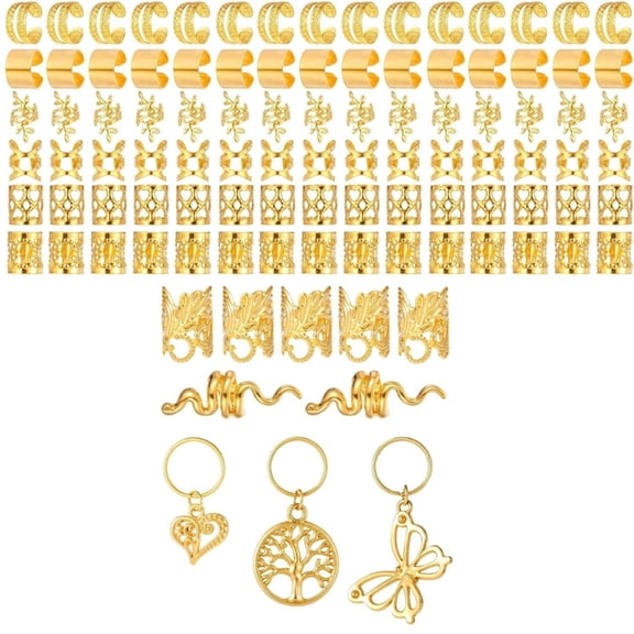 100pcs Adjustable Hair Cuffs Metal Braids Hairpiece For Stylish Braid Decoration