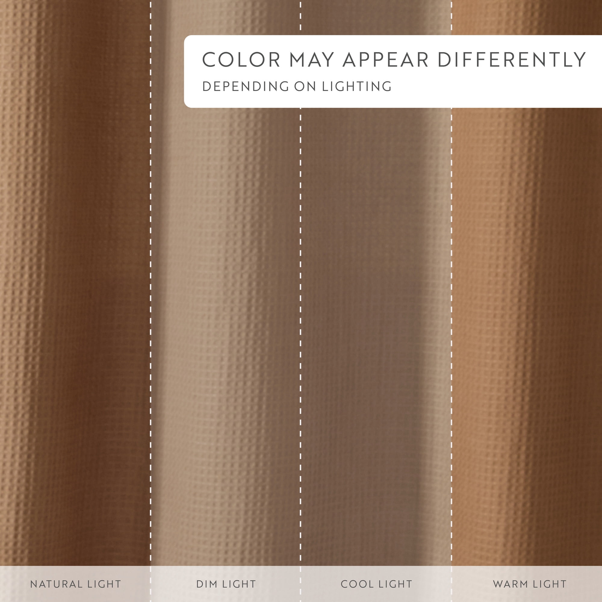 Cotton Blend Waffle Texture Shower Curtain