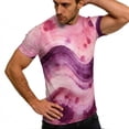 thumbnail image 5 of Uootdi Womens Tie Dye Short Sleeve T Shirts Casual Round Neck Tops Trendy Basic Tees Everyday Wear Boho Summer Vacation Outfits Gift, 5 of 9