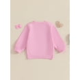 thumbnail image 6 of Rdhnmea Mommy and Me Matching Outfits Cute Bow Mama and Mini Long Sleeve Crewneck Sweatshirt Tops Mother Baby Matching Clothes, 6 of 9