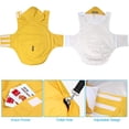 thumbnail image 2 of Impermeable para perros con capucha, ultraligero y transpirable, con tiras reflectantes, para perros medianos y grandes (6XL, amarillo)., 2 of 5