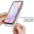thumbnail image 3 of Allytech Gradient Clear Case for Samsung Galaxy A13 4G - Built-in Screen Protector - Hard PC + Flexible TPU Hybrid Shockproof Anti-Scratch Full Body Protection No Yellowing Ultra Slim Case - Purple, 3 of 5