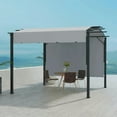 thumbnail image 6 of Spaco 11' x 11' Outdoor Retractable Pergola with Canopy for Outdoor as Garden, Backyard, Sturdy Steel Frame & UV-Resistant Canopy, Gray, 6 of 16