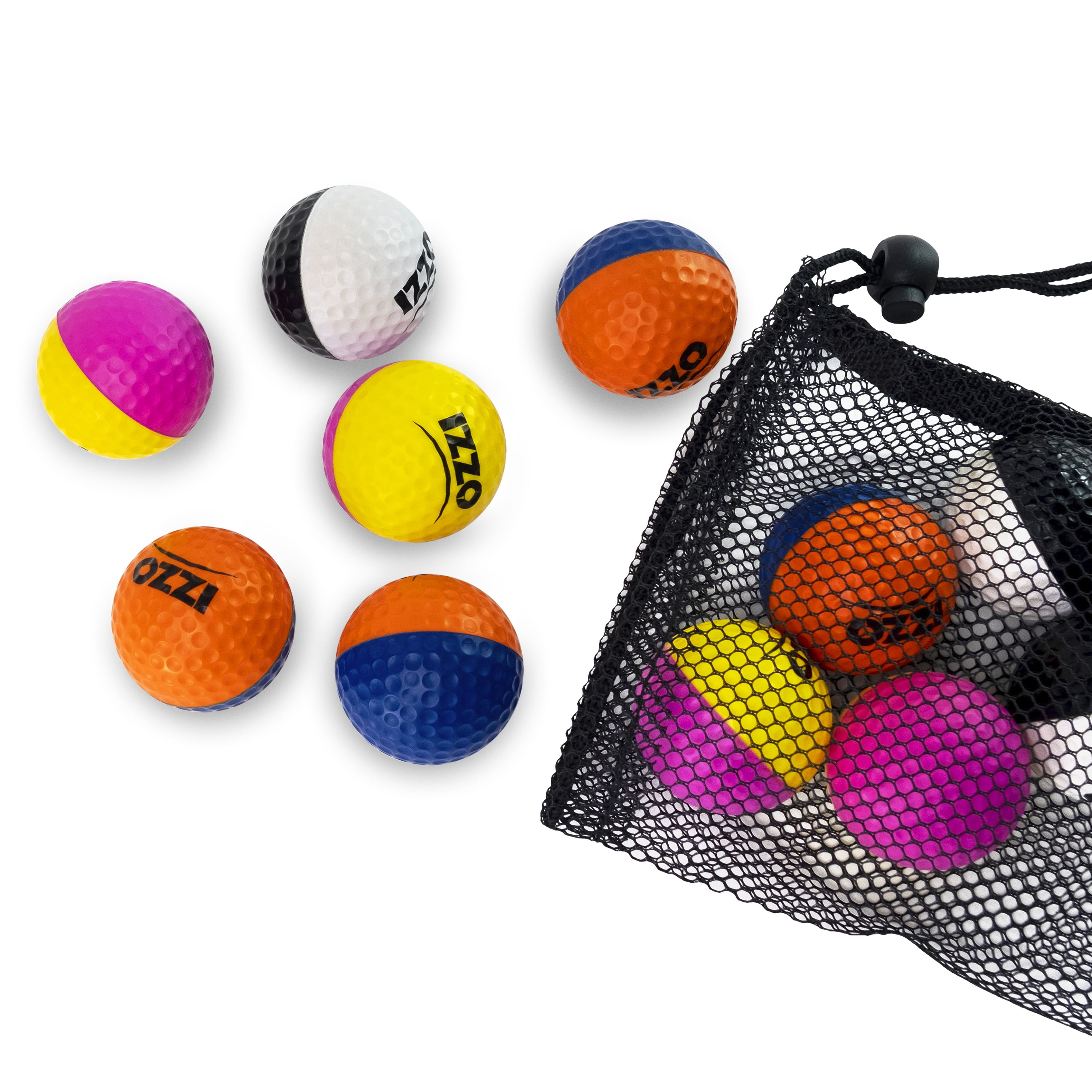 (2 pack) Izzo Golf Tru-Spin Soft Flight Practice Balls, 12 Count