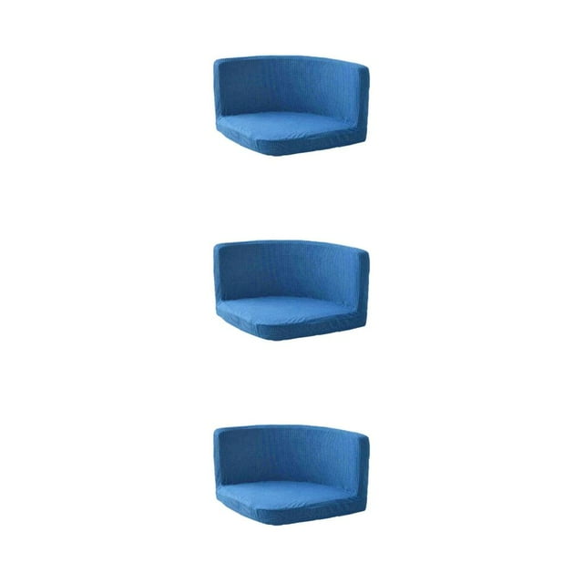 Guardoinrt Modern Simple Style Chair Cover Home Décor With Ease Polyester Trilateral Chair Covers Cover Chairs Made With Polyester Grey blue 3Set