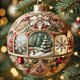 thumbnail image 2 of Adorno colgante de árbol de Navidad impreso en acrílico | Decoración de escena plana 2D | Colgante navideño para la decoración festiva del árbol | Accesorio para la decoración navideña del hogar, 2 of 2