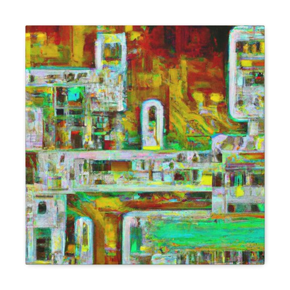 Modern Technological Mosaics - Canvas