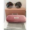 thumbnail image 1 of Miu Miu SMU52T Round Black Sunglasses NIB 60MM $550 #39, 1 of 6