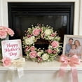 thumbnail image 2 of 15.7 Inch Mother's Day Wreath Artificial Foliage and Floral Decoration for Front Door Multicolor Spring Blossom Decor for Wall and Entryway, 2 of 7
