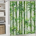 thumbnail image 6 of Shangniulu Shower Curtain for Bathroom with Hooks,Without Odor Polyester Fiber Material,Green Bamboo Bathroom Decorative Shower Curtains Water Repellent Washable White, 6 of 7