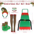 thumbnail image 4 of HIFOT Elf Costume for Women Elf Apron Christmas Headband Elf Shoes and Covers Socks Christmas Aprons Christmas Costumes Elf Accessories Women Xmas Party Role Play, 4 of 7