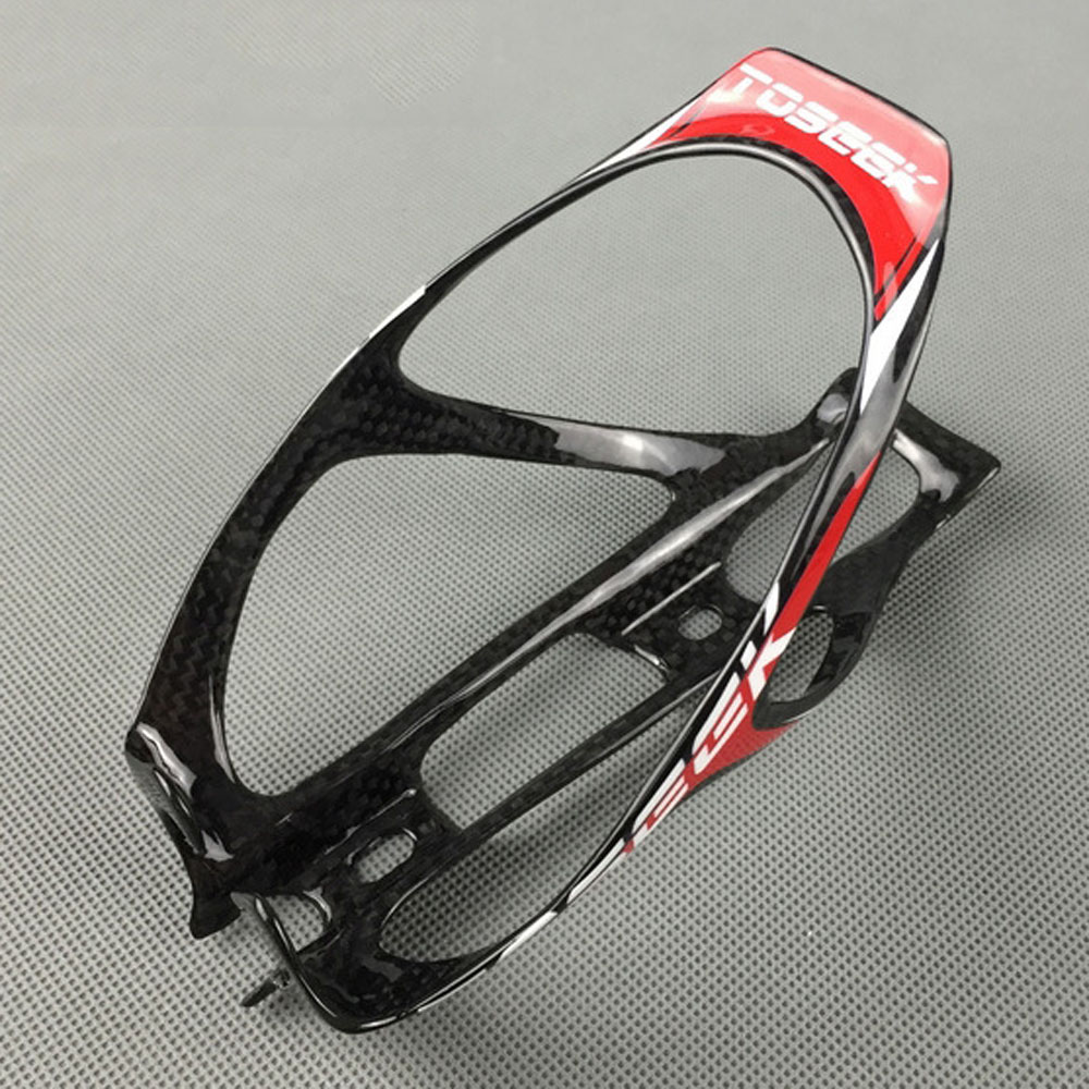 TOSEEK Carbon Fiber Bicycle Water Bottle Holder Rack Cage MTB Mountain
