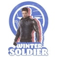 thumbnail image 2 of Junior's Marvel The Falcon and the Winter Soldier Retro Bucky  Graphic Tee White Small, 2 of 3