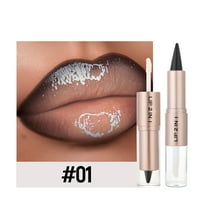 Kokovifyves Double Head 2-in-1 Makeup Matte Hook Line Lipstick Mirror Lip Gloss Lip Glaze 2.5ml