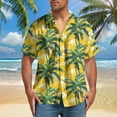 thumbnail image 2 of ZCFZJW Men's Hawaiian Shirt Funky Tropical Floral Printed Beach Vacation Tees Shirt Regular Fit Casual Button Down Short Sleeve Graphic T-Shirts Tops Yellow#01 L, 2 of 5