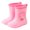 Pink, variant on Kids Rain 𝖡oots Waterproo𝖿 Non Slip Lightweight Cartoon Animals Rain𝖡oots Boys Girls Easy-on Outdoor Shoes Cute Water Boot Rain 𝖡oots For Kids Outdoor Play