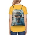 thumbnail image 4 of Gaeub Cargo Ship At Sea Gym Bag Sackpack Sports,Drawstring Backpack Sports Bag for Women Men Large Size, 4 of 6