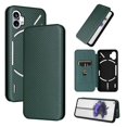 thumbnail image 2 of Carbon Fiber Flip Leather Case Compatible With Nothing Phone 1, Magnetic Wallet Card Slot Slim Cover, 2 of 5