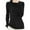 #308-Black, variant on Women's Sweaters Long Sleeve Soft Lightweight Basic Knitted Pullover Sweater