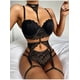 thumbnail image 3 of Lencería sexy de Europa y Estados Unidos Conjunto de tres piezas de lencería sexy con cuello de encaje para mujer, 3 of 6