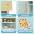 thumbnail image 6 of OLAKIDS Wooden Grocery Store Marketplace Toy, Market Stand Shop Pretend Play Set with Universal Wheel Food Scale Cash Register Beverage Rack 30 Accessories Gift for Ages 3+, 6 of 9