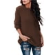 thumbnail image 3 of Suéter elegante de otoño para mujer, suéter cálido de color sólido, cuello redondo, manga larga, suéter de punto, blusa de talla grande, ropa hipster para mujer, 3 of 5