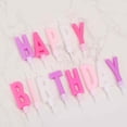 thumbnail image 4 of Happy Birthday Letter Candles, 13 Colorful Alphabet Cake Candles with Bold Letters Wax Cake Topper Set for Birthday Party Decorations & Celebration (Pink Purple), 4 of 7