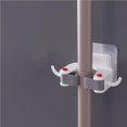 thumbnail image 4 of Ounissouiy Estante multifuncional para fregona, gancho para fregona, colgador de escoba montado en la pared para baño, Clip para fregona Suministros de limpieza para el hogar Blanco+azul Ounissouiy HA026319-01, 4 of 6