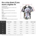 thumbnail image 3 of Poodle Dog Men'S 3d Print Casual Button Down Shirts, Novelty Hawaiian Short Sleeves Xl, 3 of 7
