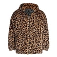 thumbnail image 4 of Lovskoo Men's Faux Fur Coat Winter Warm Fashion Leopard Long Sleeve Hooded Casual Outwear Jackets Yellow, 4 of 6