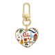 thumbnail image 1 of Cuba Landscap animales bandera nacional Llavero de metal en forma de corazón dorado, 1 of 3
