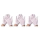 thumbnail image 3 of Qarigey 12 pares de guantes de algodón blanco para mujer, manopla de trabajo, guante elástico para el cuidado de la piel para inspección, Type1 NO1, 3 of 6