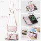 thumbnail image 3 of Funda tipo cartera cruzada para iPhone 16 Pro Max con soporte RFID, ranuras para tarjetas de carga inalámbrica anticaídas, bolso de hombro de piel sintética con correa ajustable, 3 of 9