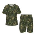 thumbnail image 1 of Balery Green Camouflage Skull Conjunto de Pijama Infantil de Manga Corta con Estampado – Ropa de Dormir de Algodón Suave-Small, 1 of 6