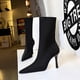thumbnail image 2 of Zapatos de tacón alto elásticos con punta sencilla y estilo banquete para mujer, botas cortas de licra, sexys, clásicas, 2 of 5