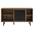 thumbnail image 5 of Console Entry Table Sideboard Cabinet, Walnut, Wood, Metal, Industrial Living Lounge Cafe Lobby Hospitality Restaurant, Modern Contemporary HB34579, 5 of 10