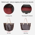 thumbnail image 3 of 2pcs Bag Bottom Insert Red Rectangle Bag Base Shaper PU Leather Handbag Bottom Inside for Handmade Purse Tote Bags Replacement Repair DIY Accessories, 3 of 6