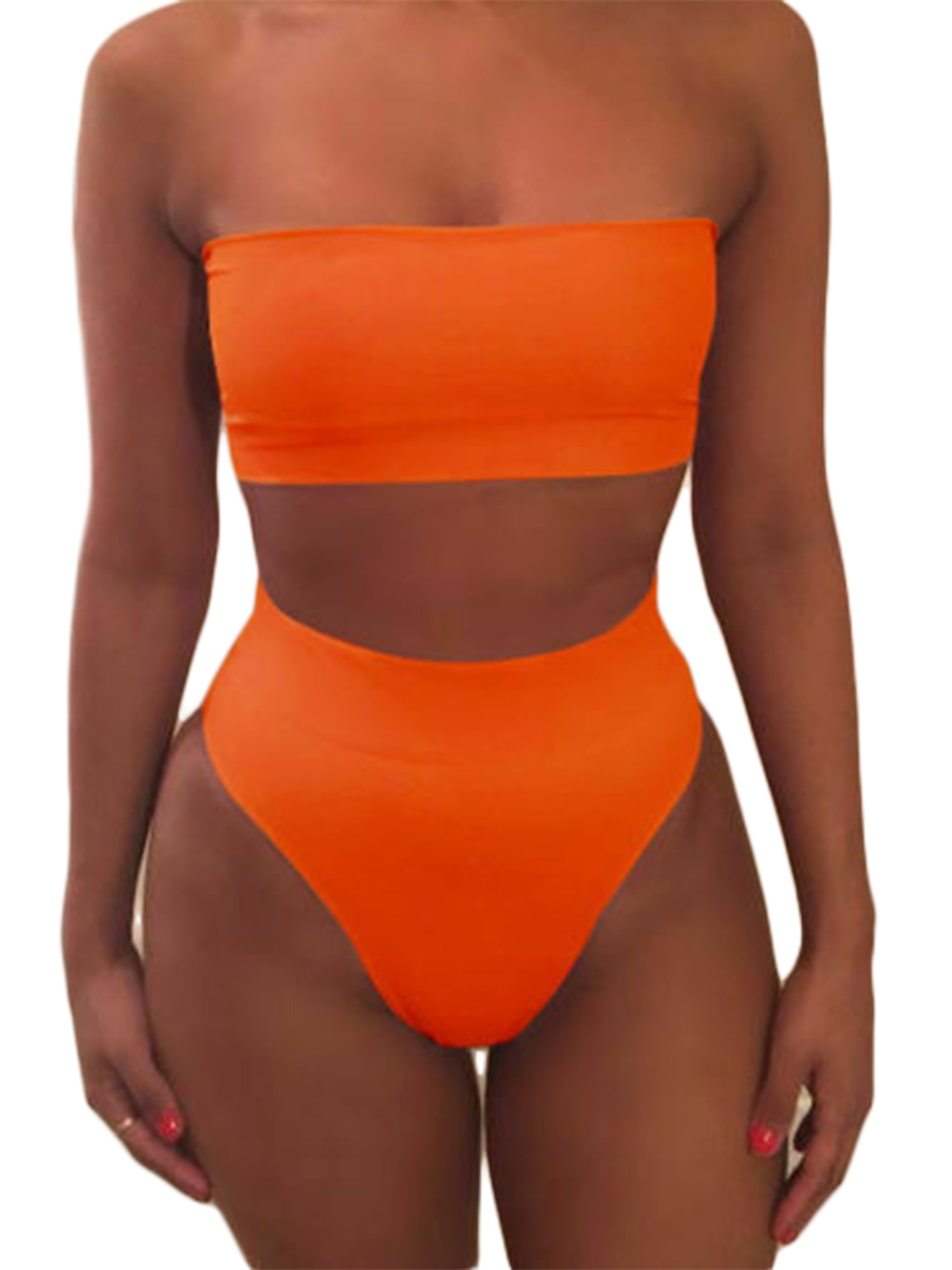 orange bathing suit