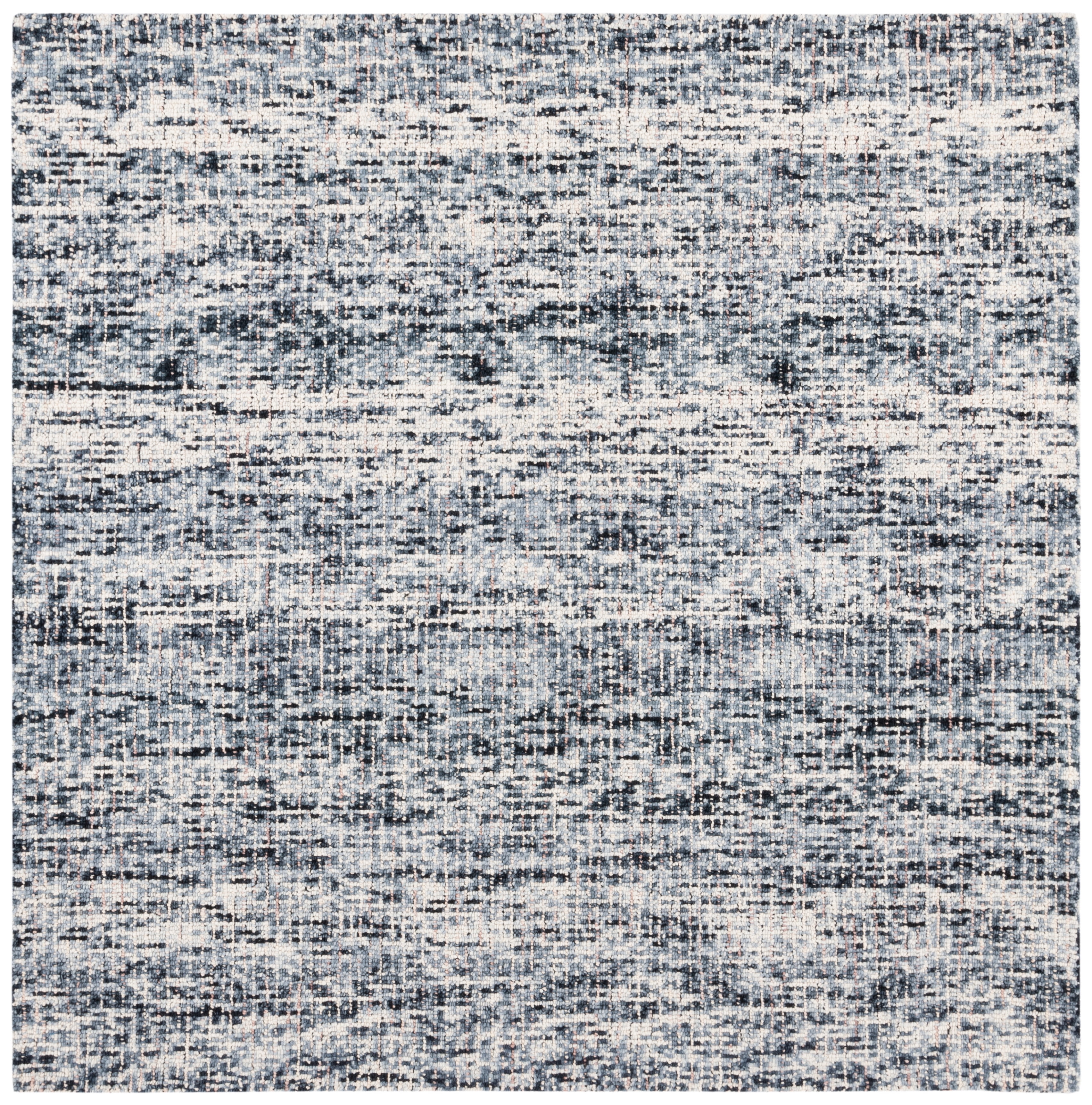SAFAVIEH Abstract Signe Abstract Area Rug, Black/Beige, 6' x 6' Square
