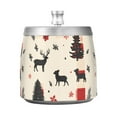 thumbnail image 7 of Yayeee Ashtray with Lid for Cigarette Smokeless Stainless Steel Home Ash Holder, Christmas Forest, 7 of 7