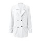 thumbnail image 4 of Chaquetas de traje de Negocios Chaqueta fina informal de peso ligero para mujer, abrigo ajustado, chaqueta de manga larga, abrigos con bolsillos para oficina y negocios,blazer moda（Blanco， XL), 4 of 5