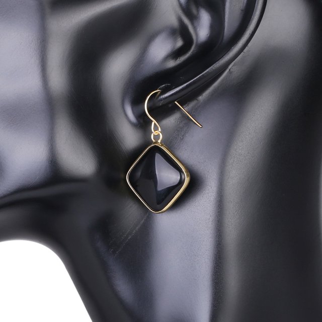 Earrings for Women Gold Color Hook Dangle Eardrop Quartz Geometric Earring