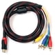 thumbnail image 3 of HDMI to RCA Cable HDMI , Conector Macho a 5-RCA Macho para Video Audio, Adaptador de Componente AV, Extractor de Conectores para HDTV HDTV DVD 1080P Plasma TV LCD Proyectores (5 Pies 1.5M), 3 of 5